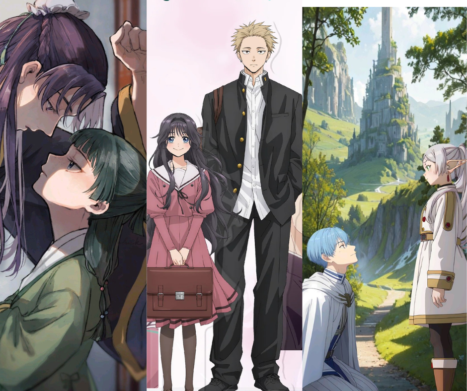 Casais de Anime de romance e diferença de altura