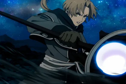 o mês está CARREGADO DE ANIMES de estreias que vão desde retornos épicos de isekais (com direito a cavaleiro esqueleto e a nova temporada de Mushoku Tensei!) até um dos remakes mais aguardados da história do cyberpunk!